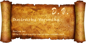 Dusinszky Veronika névjegykártya